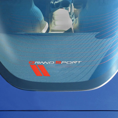 2007-2013 Corvette Coupe Rear Cargo Shade - Grand Sport Logo