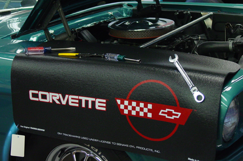 1984-1996 Corvette C4 Corvette Fender Cover (Black) with Logo