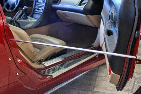 2005-2013 Corvette C6 DOOR PROP ROD WILL SHOW OFF YOUR INTERIOR WITHOUT FEAR OF A DOOR BANGING INTO A CLOSE NEIGHBOR