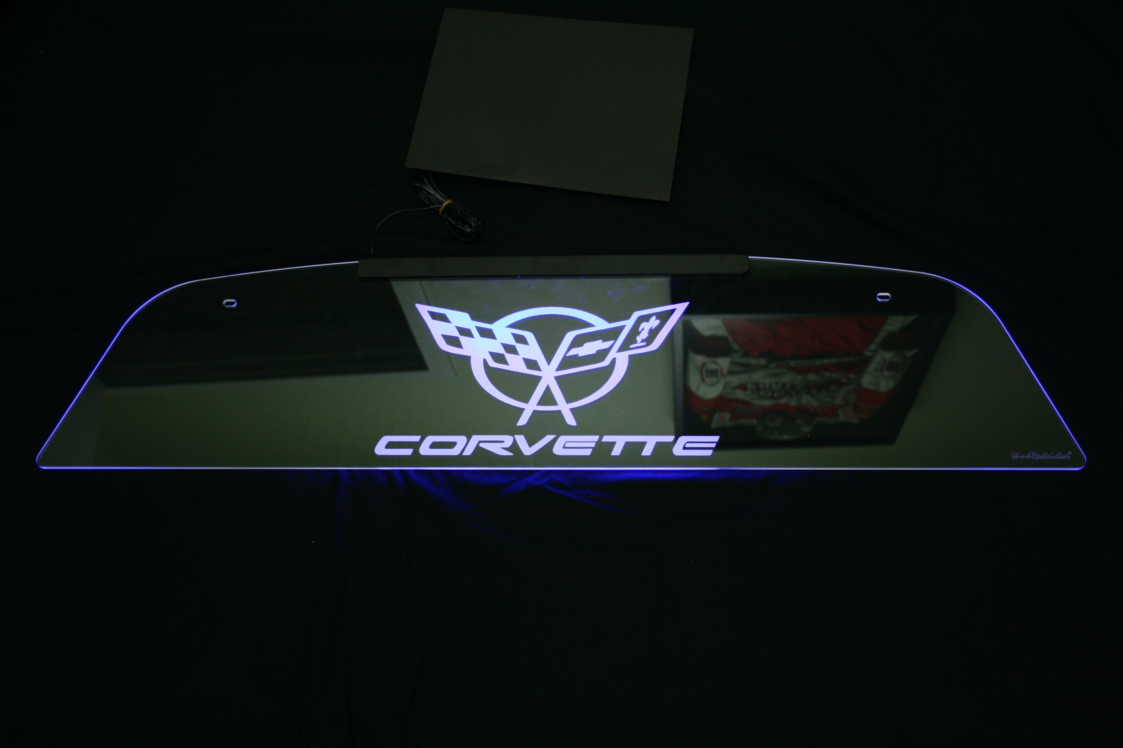 1997-2004 Corvette C5 COUPE WINDRESTRICTOR ETCHED AND ILLUMINATED  97-04