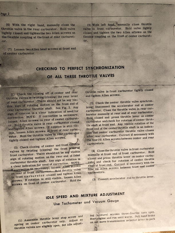 Carter Carburetor Technical Service Bulletin