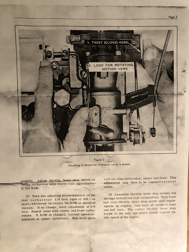 Carter Carburetor Technical Service Bulletin