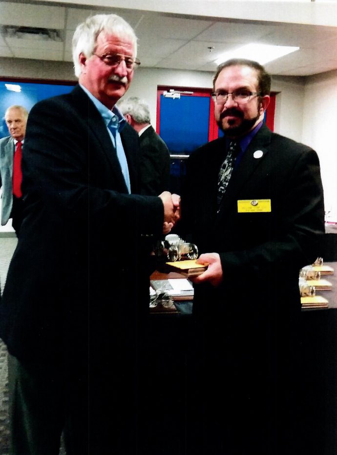 receiviung the AACA award