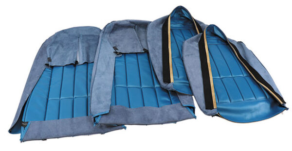 1970-1970 Corvette Leather Seat Cover Set (Bright Blue)