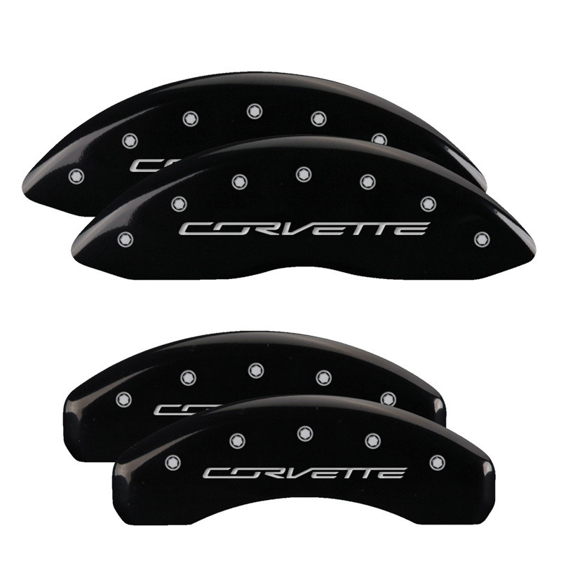 2014-2019 Corvette Caliper Covers with CORVETTE text (Set of 4) (Black)