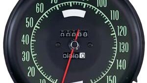 1968-1968 Corvette New Speedometer (Green Letters)