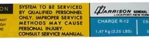 1980-1980 Corvette Harrison AC Decal (Code EBA-112-80B)