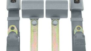 1966-1967 Corvette Seat Belt Set - Silver