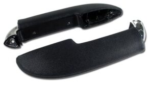 1958-1958 Corvette Door Panel Armrest Assembly with Chrome - Pair (Charcoal)