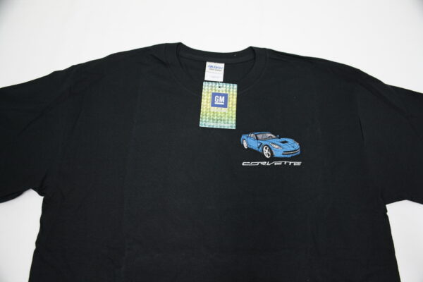 - Corvette C7 EMBROIDERED LOGO T-SHIRT BLACK LARGE