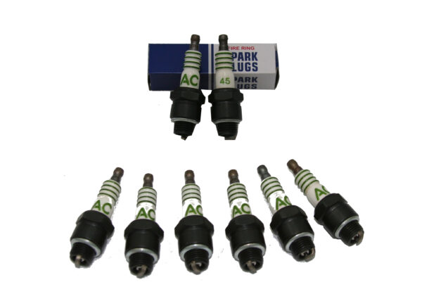 1956-1968 Corvette #45 Spark Plug with Green Stripe (Set of 8)