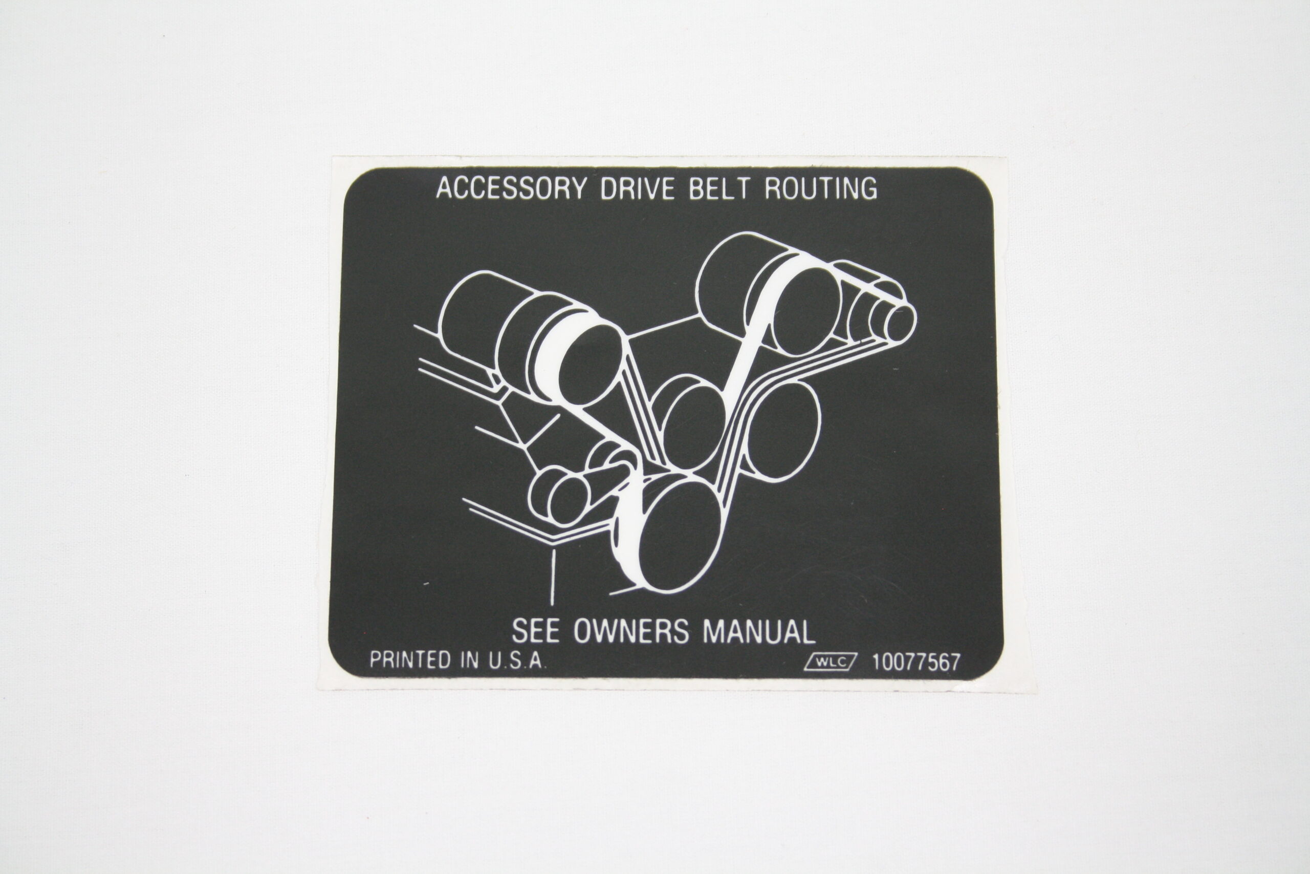 Belt Routing Decal Label except ZR1 (120498) – Keen Parts