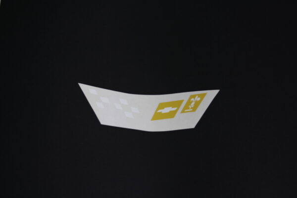1997-2004 Corvette C5 AIRBRIDGE DECAL YELLOW/ WHITE/BLACK CROSS FLAGS