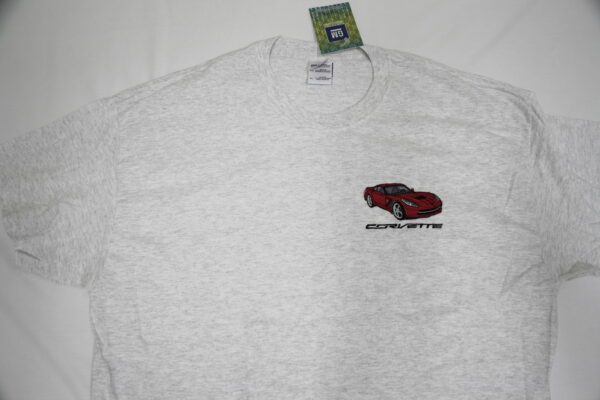 - Corvette C7 EMBROIDERED LOGO STONE WASH T-SHIRT XL