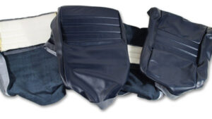 1979-1981 Corvette Leather Cover Set (Dark Blue) Exact Reproduction (2 inch Side Panel)