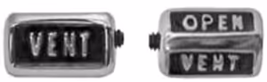 1968-1968 Corvette Chrome Vent Knob without AC - pair