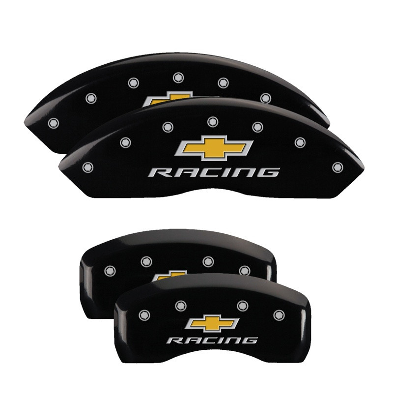 1997-2004 Corvette Caliper Covers with Chevy Logo and RACING text (Set of 4) (Black)