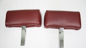 1967-1967 Corvette Headrest Assembly with Vinyl Cover - Pair (Red)