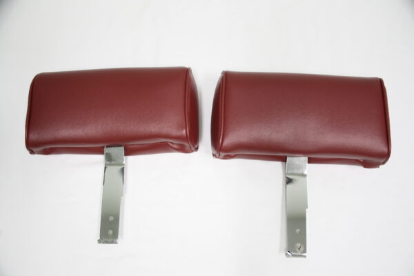 1967-1967 Corvette Headrest Assembly with Vinyl Cover - Pair (Red)