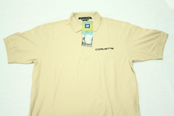 - Corvette TAN DJ POLO SHIRT WITH CORVETTE LETTERS
