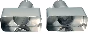 1973-1973 Corvette Exhaust Extension - Pair Square (Stainless Steel)
