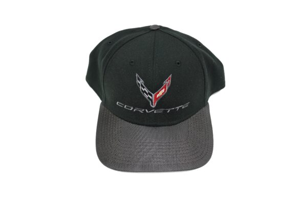 2020-2020 Corvette C8 BLACK FLEXFIT CAP ONE SIZE FITS ALL 2020