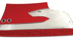 1961-1961 Corvette Deluxe Door Panel - Pair with Metal Support (Red)