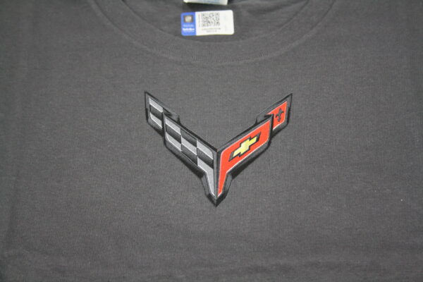 2020-2020 Corvette C8 CARBON BADGE TEE-CHARCOAL-XL 2020