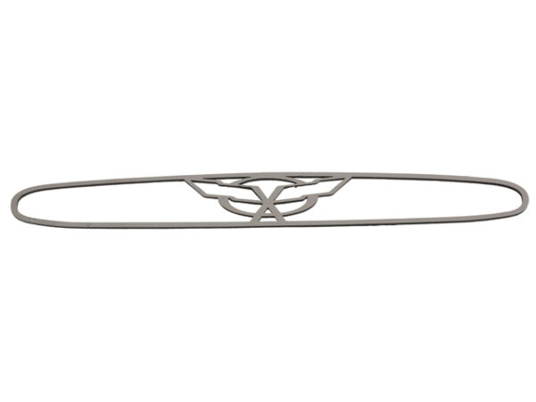 1997-2004 Corvette DRESS UP YOUR C5 CORVETTE WITH A LASER CUT POLISHED STAINLESS STEEL THIRD BRAKE LIGHT BEZEL WITH C5 CROSSED FLAG.
