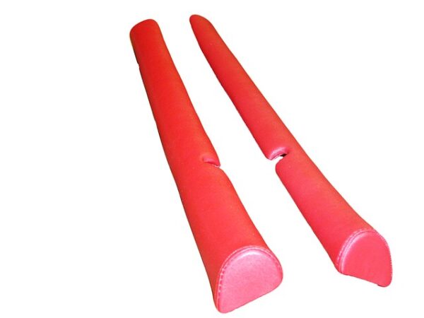 1953-1955 Corvette Upper Door Rails with Covers (Red)