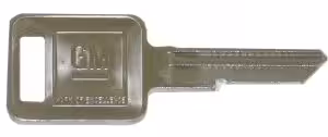 1972-1980 Corvette Blank Square Style C Key