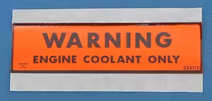 1974-1977 Corvette Engine Cooling System Decal (Code 334117)