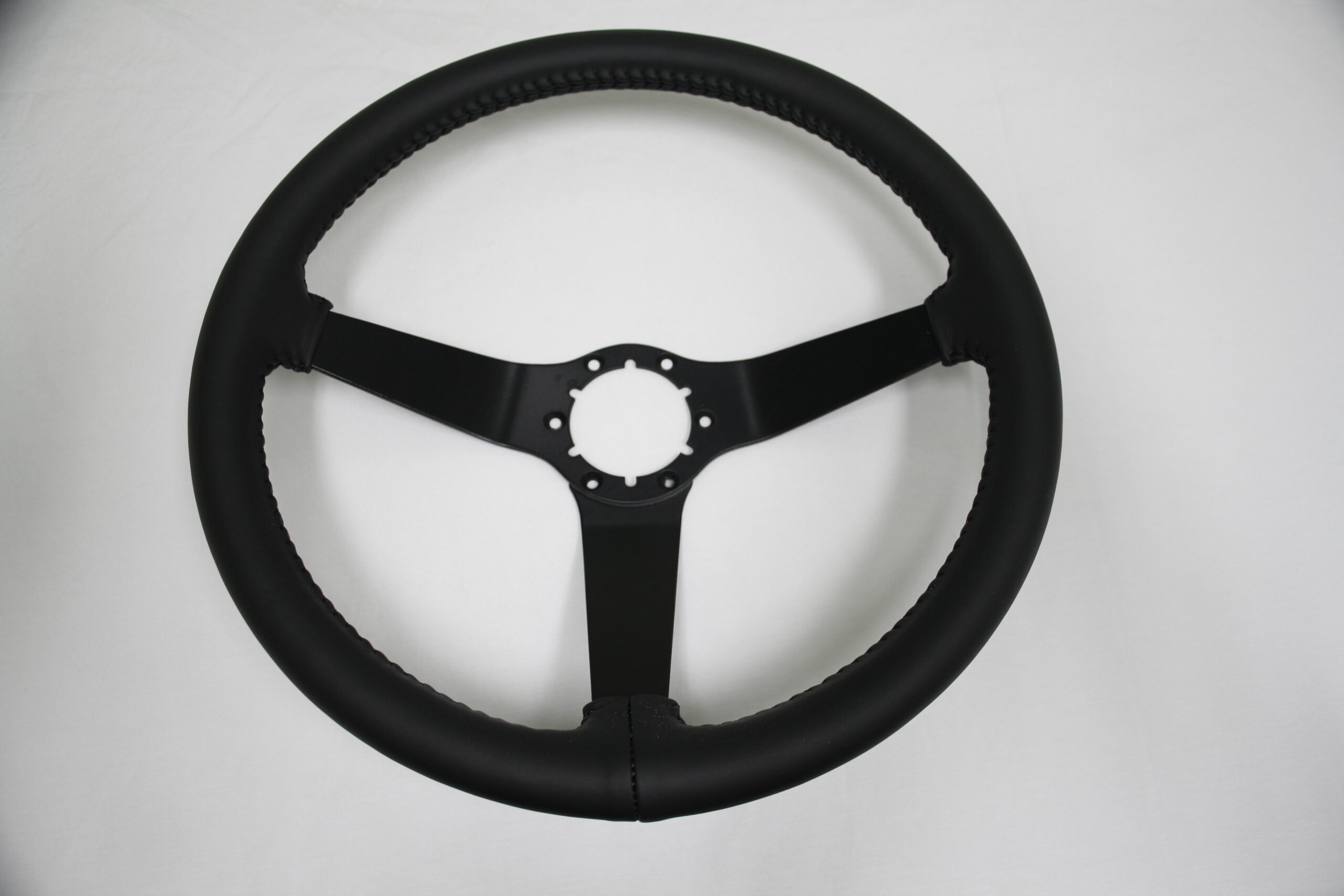1977-1979 Corvette Rewrapped Steering Wheel (Black) with Painted Spokes