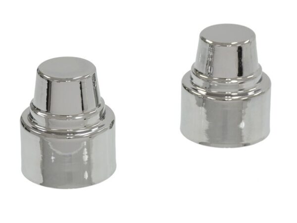 1997-2004 Corvette TRIPLE CHROME PLATED HEADLIGHT MOTOR COVERS PAIR. EASY TO INSTALL WITHOUT UNBOLTING YOUR HEADLIGHT MOTORS