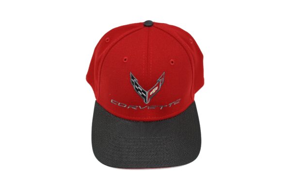 2020-2020 Corvette C8 RED FLEXFIT CAP, ONE SIZE FITS ALL 2020