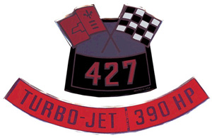 thumbnail image 2 of NYRM Corvette Air Cleaner & Valve Cover Decals – 427/425, 66-72, USA Made 2 of 5