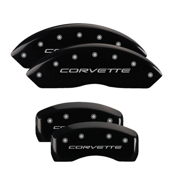 1997-2004 Corvette Caliper Covers with CORVETTE text (Set of 4) (Black)