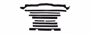 1968-1968 Corvette Radiator Support & Plastic Fan Shroud Seal Kit 327