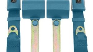 1966-1967 Corvette Seat Belt Set - Brite Blue