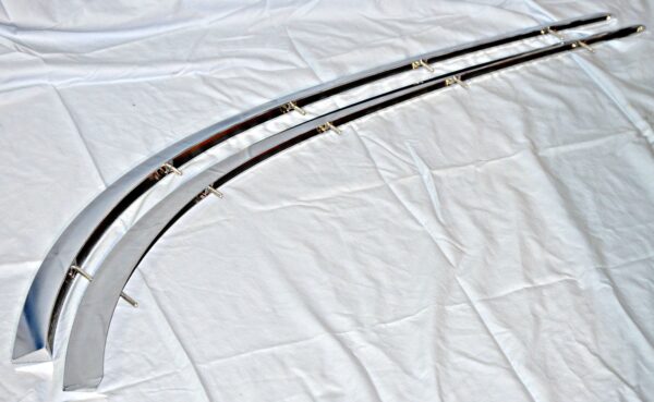 1958-1958 Corvette Chrome Trunk Strips - Pair (Correct)