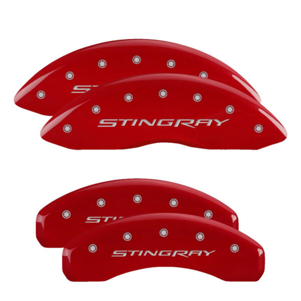 2014-2019 Corvette Caliper Covers with STINGRAY logo (Set of 4) (Red)