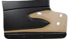 1959-1959 Corvette Door Panel - Pair with Metal Upper Support (Black)