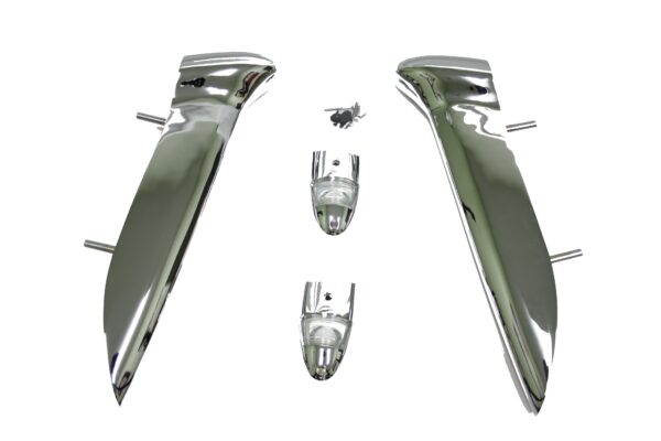 1956-1957 Corvette Rear Horizontal Bumper Kit with License Lamp - pair