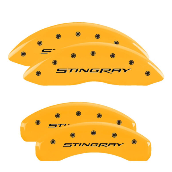 2014-2019 Corvette Caliper Covers with STINGRAY logo (Set of 4) (Yellow)