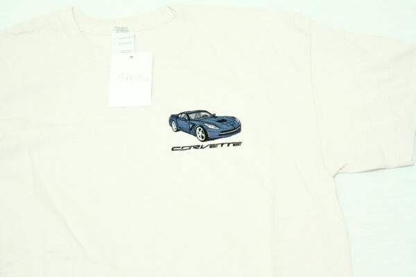 - Corvette C7 LT GRAY T-SHIRT EMBROIDERED LOGO