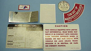 1967-1967 Corvette 300 HP Decal Kit