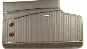 1962-1962 Corvette Deluxe Door Panel - Pair With Metal Upper Support (Fawn Beige)