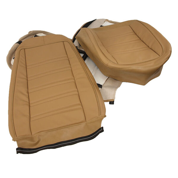 1976-1977 Corvette Leather Seat Cover Set (Buckskin) Exact Reproduction