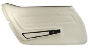 1976-1976 Corvette LH Standard Door Panel with Trim (White)
