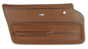 1967-1967 Corvette LH Convertible Deluxe Door Panel (Tan) with Metal Upper Support